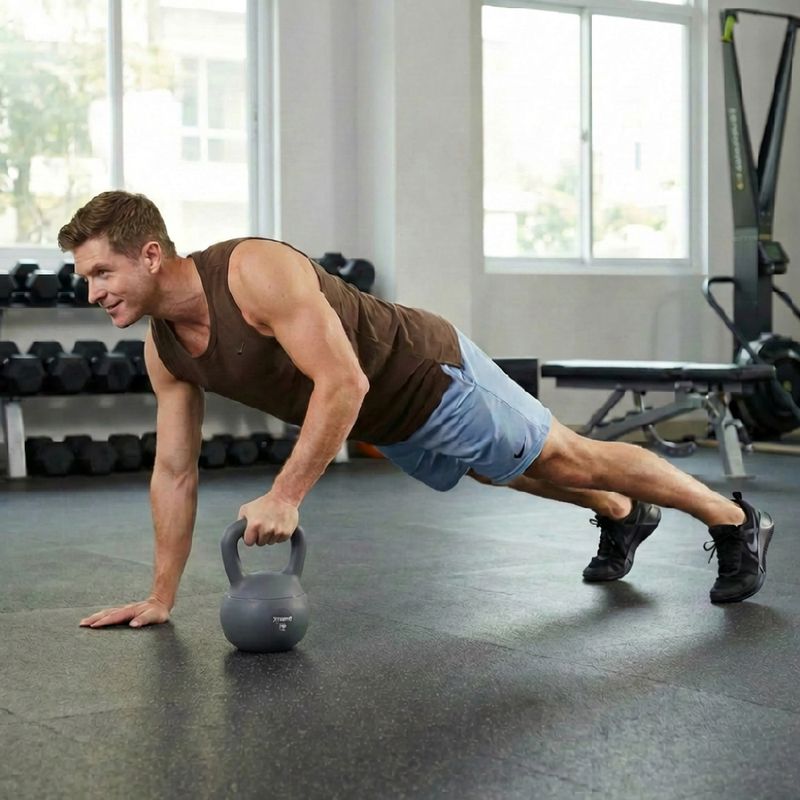 Kettlebell SOFT XTREXO 12 kg grigio 3