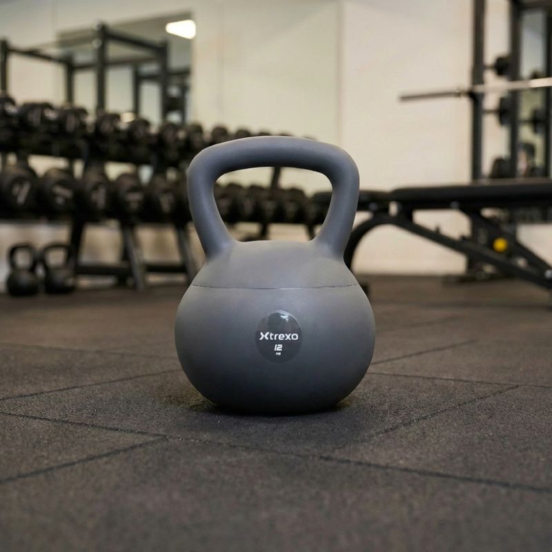 Kettlebell SOFT XTREXO 12 kg grigio 5