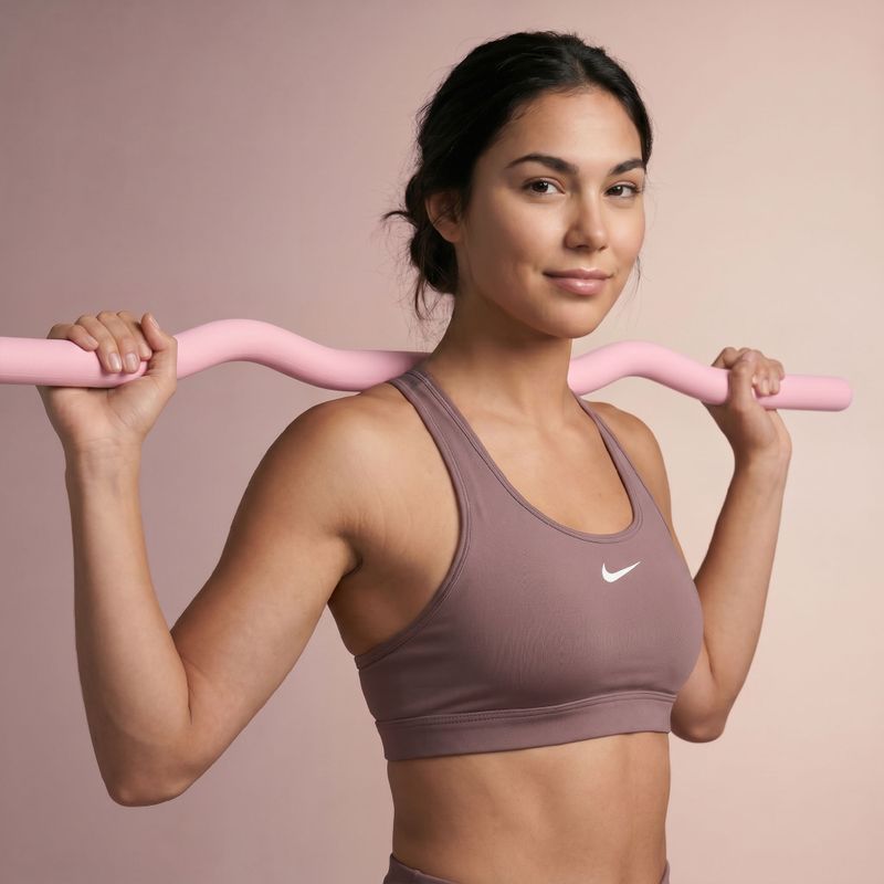 Bilanciere curvo XTREXO SCULPT 110 cm rosa 5