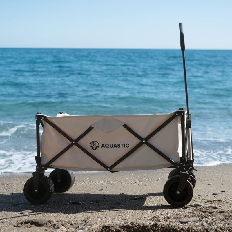 AQUASTIC Caro carrello pieghevole da trasporto beige 13