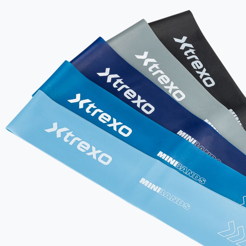 Set di bande elastiche per allenamento  XTREXO 5 Mini Power Band resistance band 5 pcs. multicolor 4