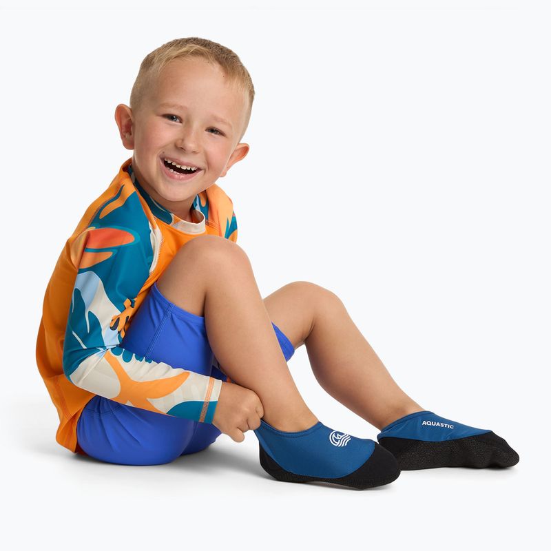 Calze da piscina per bambini AQUASTIC Seavie Anti-Slip blu 3