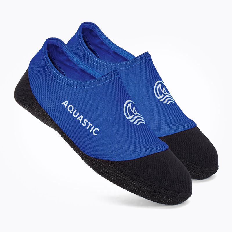 Calze da piscina per bambini AQUASTIC Seavie Anti-Slip blu