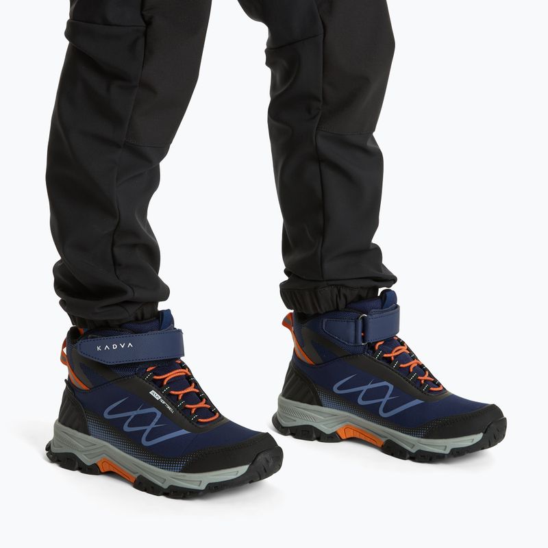 Scarpe da trekking per bambini KADVA Rocky Trail Mid WaterProof Softshell blu navy 2