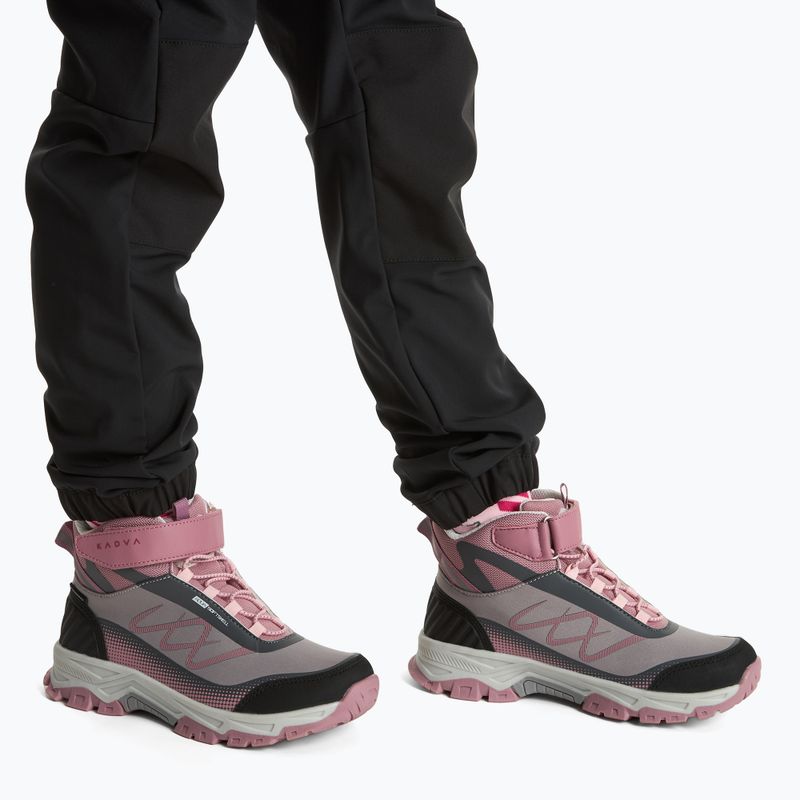 Scarpe da trekking per bambini KADVA Rocky Trail Mid WaterProof Softshell grigio 2