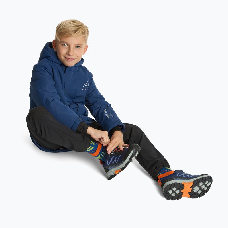 Scarpe da trekking per bambini KADVA Rocky Trail Low WaterProof Softshell blu navy 4