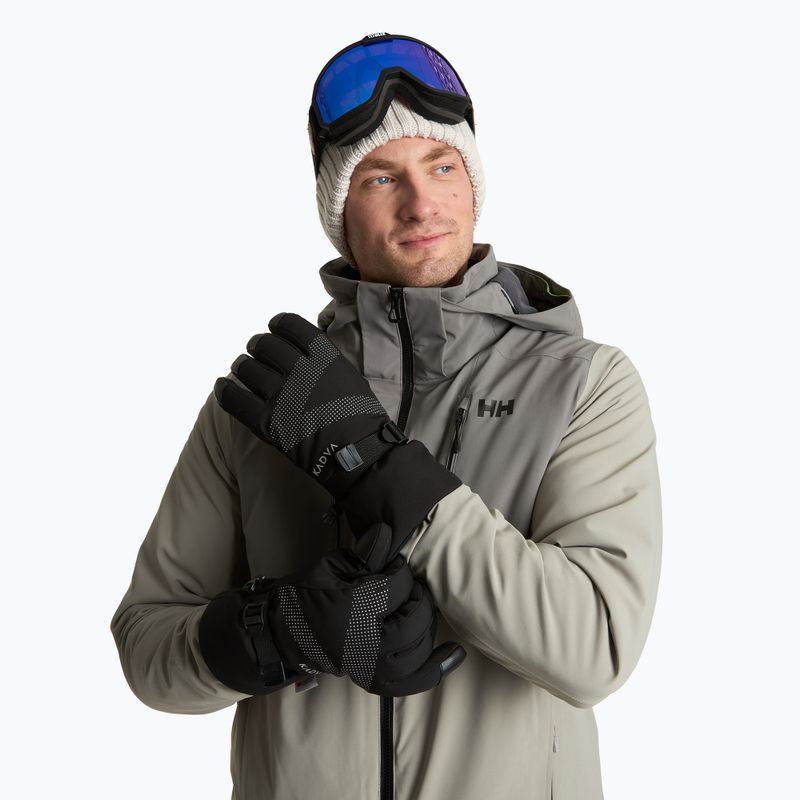 Guanti da sci KADVA Mountain Flow Pro pelle 3M Thinsulate nero