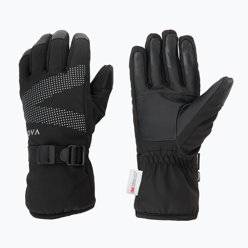 Guanti da sci donna KADVA Mountain Flow Pro pelle 3M Thinsulate nero