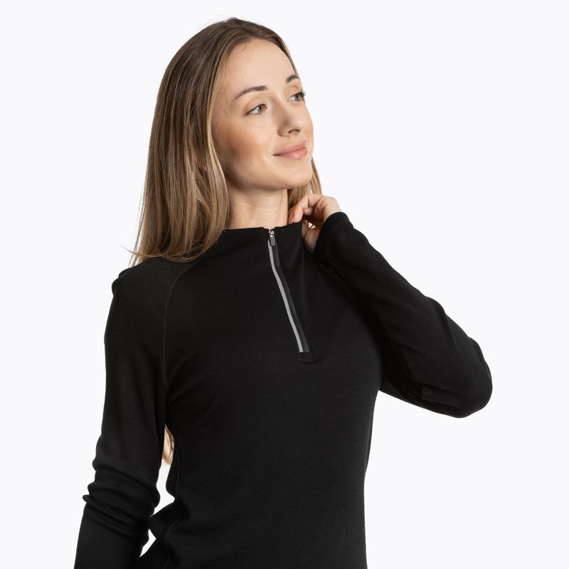 Felpa termica da donna WOOLCANO Merino TOP0545 nero 5