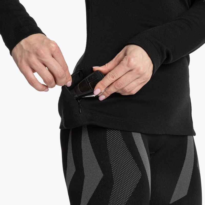 Felpa termica da donna WOOLCANO Merino TOP0545 nero 7