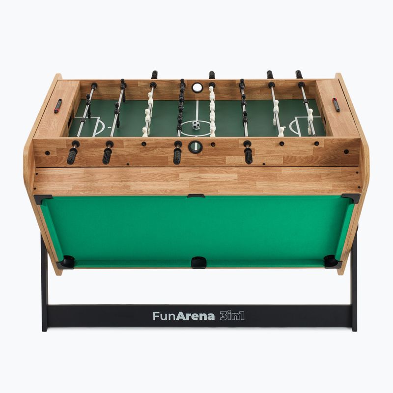 Stół do gry 3w1 OneTeam FunArena piłkarzyki, cymbergaj, bilard drewniany/czarny 5