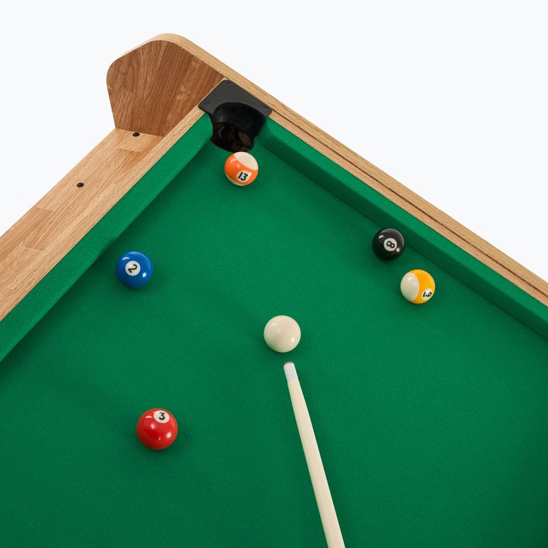 Stół do gry 3w1 OneTeam FunArena piłkarzyki, cymbergaj, bilard drewniany/czarny 13