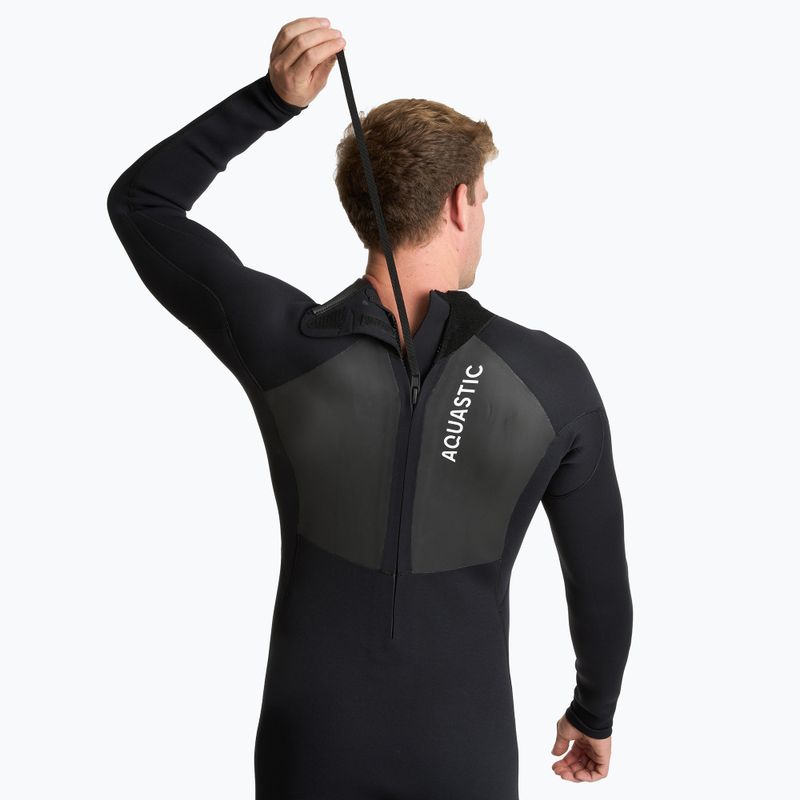 Muta da surf uomo AQUASTIC in neoprene 4/3 mm WAVEY black 6