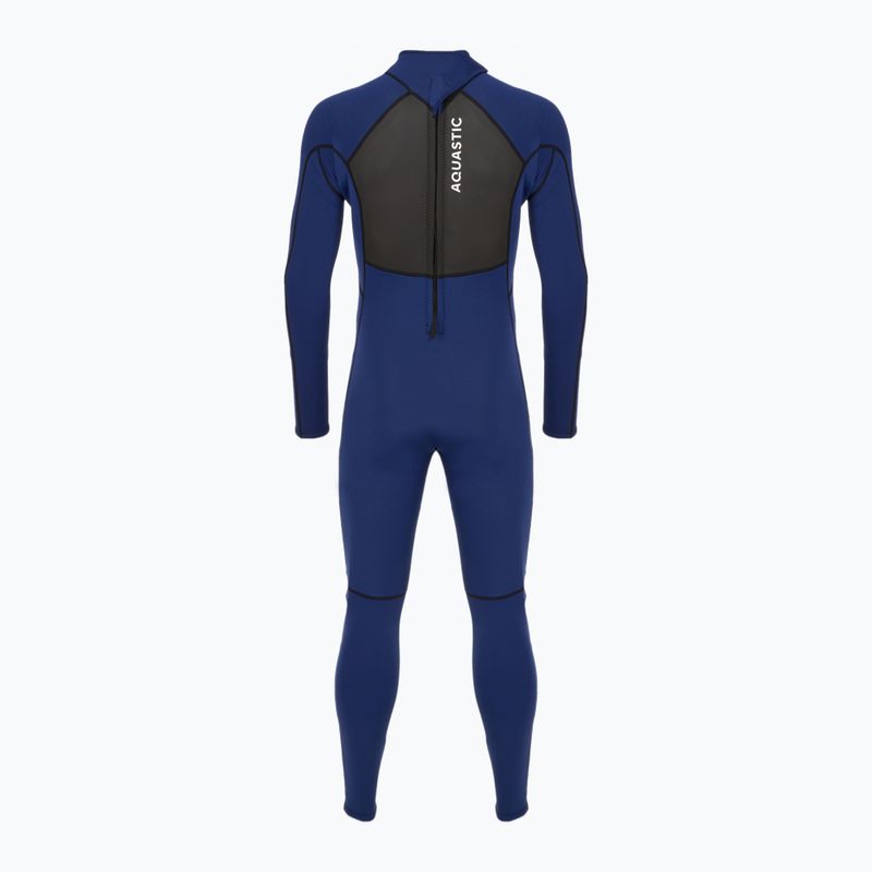 Muta da surf uomo AQUASTIC in neoprene 3/2 mm WAVEY 3/2 navy 12