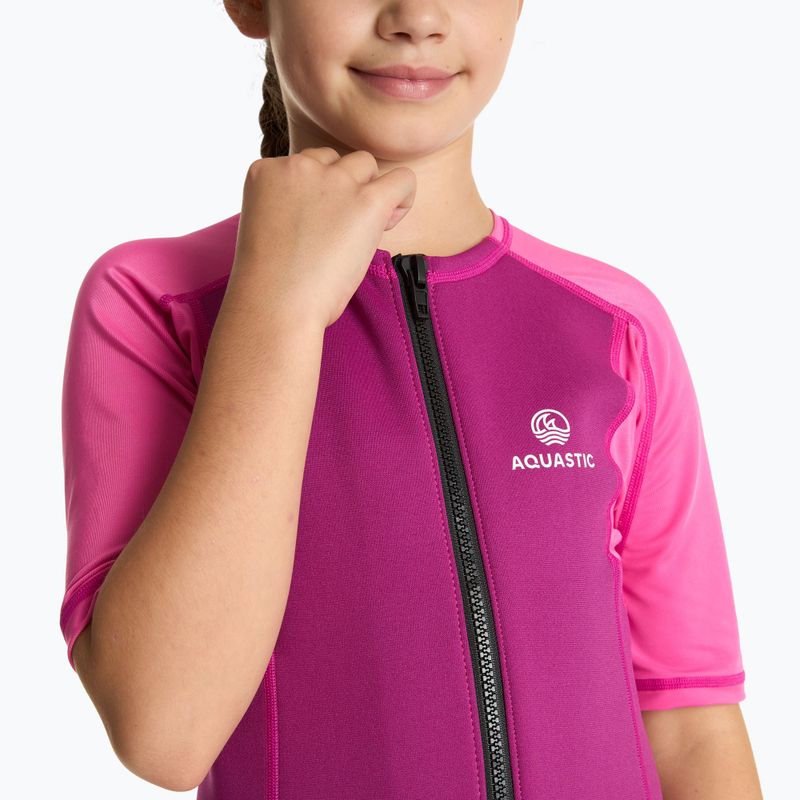 Muta da surf per bambini AQUASTIC in neoprene 1,5 mm WAVEY pink 5