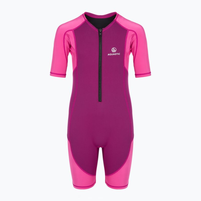 Muta da surf per bambini AQUASTIC in neoprene 1,5 mm WAVEY pink 8