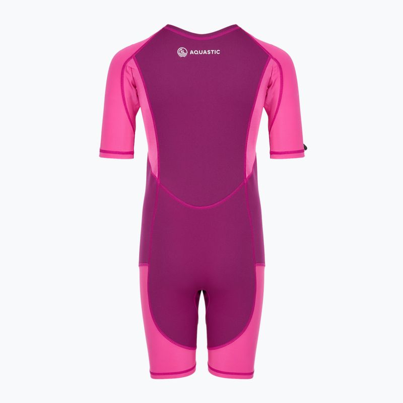 Muta da surf per bambini AQUASTIC in neoprene 1,5 mm WAVEY pink 9