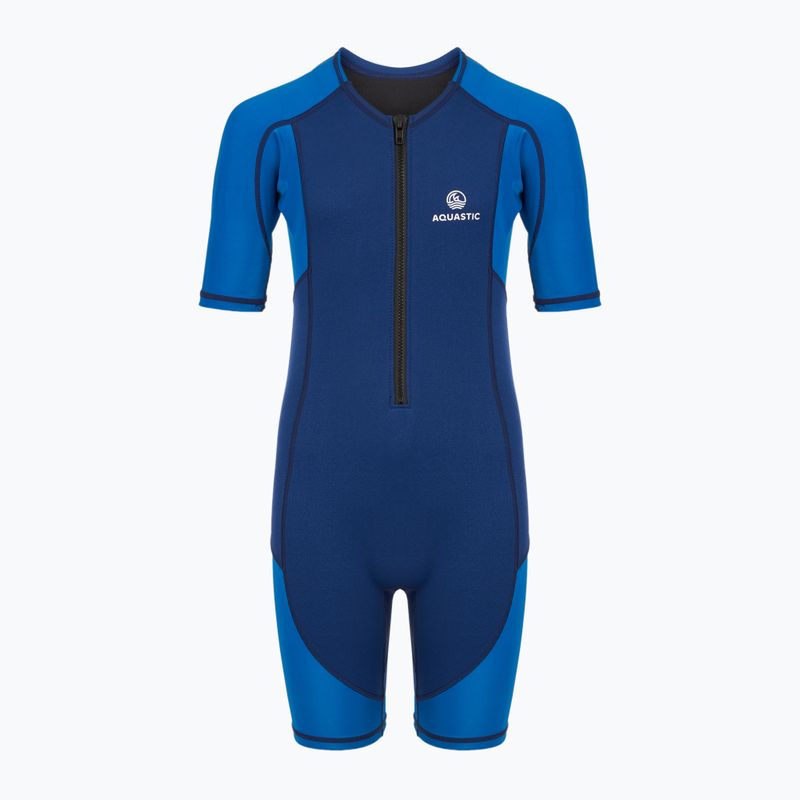 Muta da surf per bambini AQUASTIC in neoprene 1.5 mm WAVEY blue 9