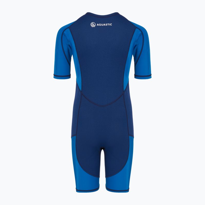 Muta da surf per bambini AQUASTIC in neoprene 1.5 mm WAVEY blue 10