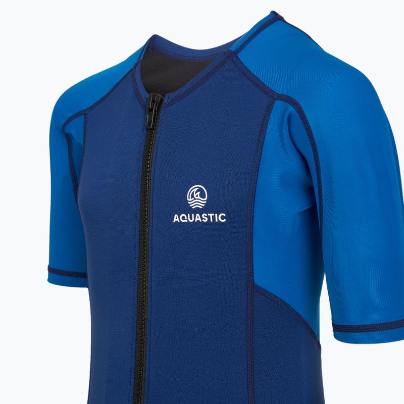 Muta da surf per bambini AQUASTIC in neoprene 1.5 mm WAVEY blue 11