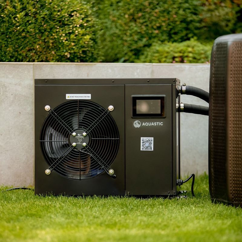 Set piscina AQUASTIC 382 L con unità per bagni freddi BrrFree black 6