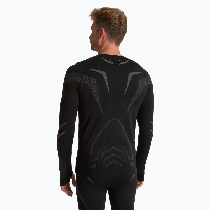Completo di biancheria intima termica maschile KADVA ALPINESTEP COOLMAX THERMAL PRO DRY senza cuciture nera 4