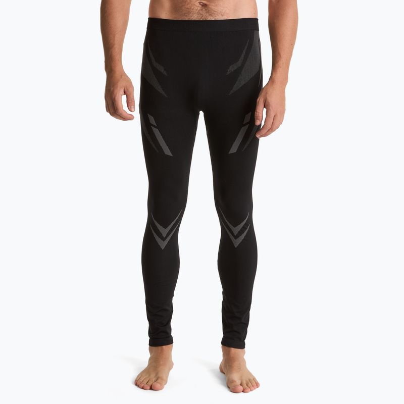 Completo di biancheria intima termica maschile KADVA ALPINESTEP COOLMAX THERMAL PRO DRY senza cuciture nera 7