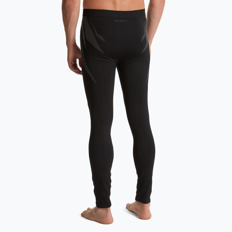 Completo di biancheria intima termica maschile KADVA ALPINESTEP COOLMAX THERMAL PRO DRY senza cuciture nera 8