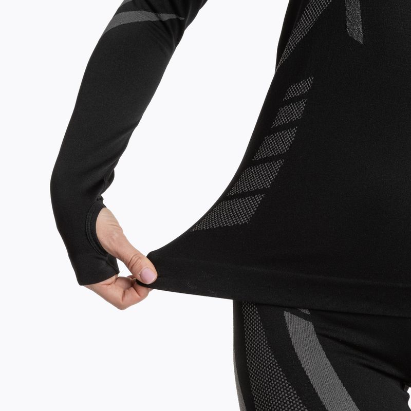 Completo di biancheria intima termica da donna KADVA ALPINESTEP COOLMAX THERMAL PRO DRY senza cuciture nero 6