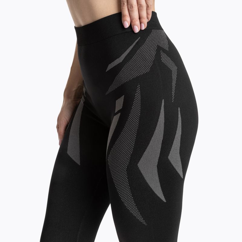 Completo di biancheria intima termica da donna KADVA ALPINESTEP COOLMAX THERMAL PRO DRY senza cuciture nero 9