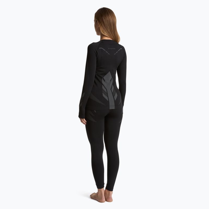 Completo di biancheria intima termica da donna KADVA ALPINESTEP THERMO LIGHT PLUS senza cuciture nero 2