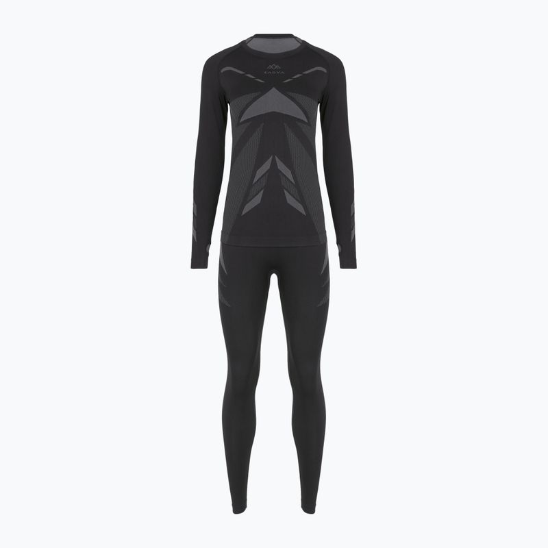 Completo di biancheria intima termica da donna KADVA ALPINESTEP THERMO LIGHT PLUS senza cuciture nero 8