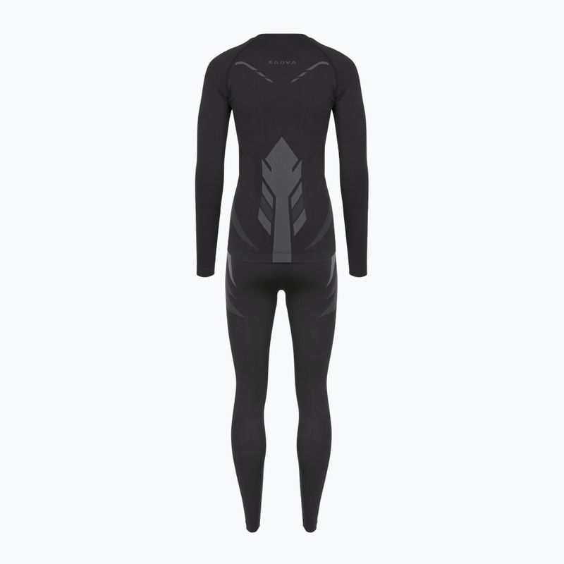 Completo di biancheria intima termica da donna KADVA ALPINESTEP THERMO LIGHT PLUS senza cuciture nero 9
