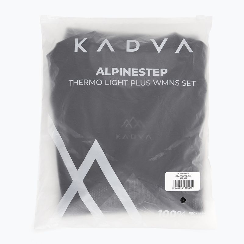 Completo di biancheria intima termica da donna KADVA ALPINESTEP THERMO LIGHT PLUS senza cuciture nero 10