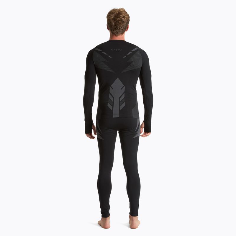 Completo di biancheria termica maschile KADVA ALPINESTEP THERMO LIGHT PLUS senza cuciture nero 2