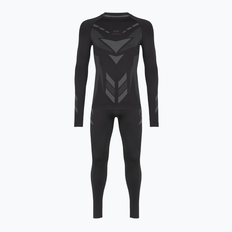 Completo di biancheria termica maschile KADVA ALPINESTEP THERMO LIGHT PLUS senza cuciture nero 8