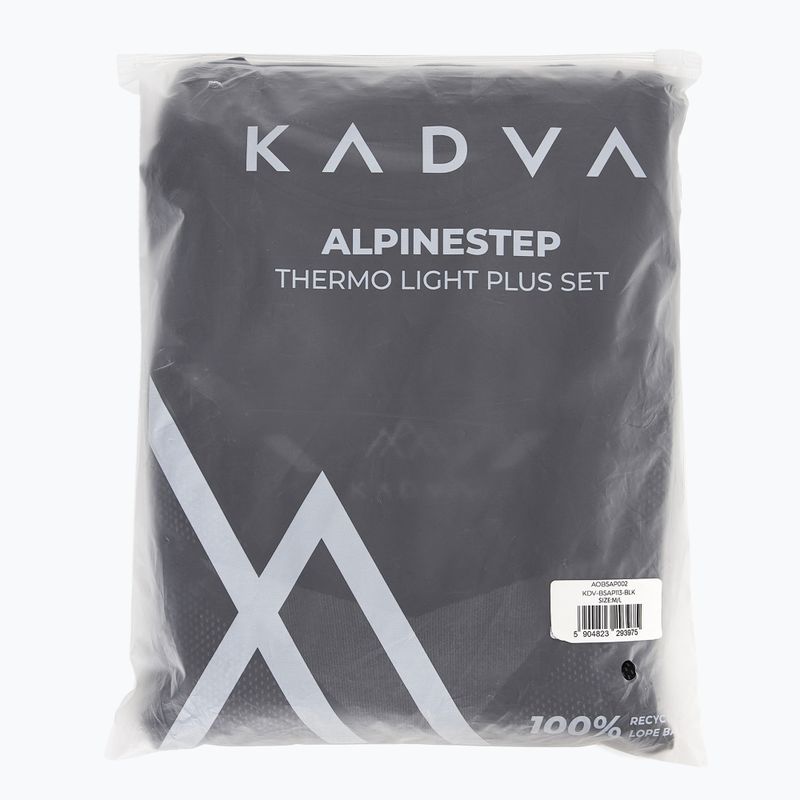 Completo di biancheria termica maschile KADVA ALPINESTEP THERMO LIGHT PLUS senza cuciture nero 10