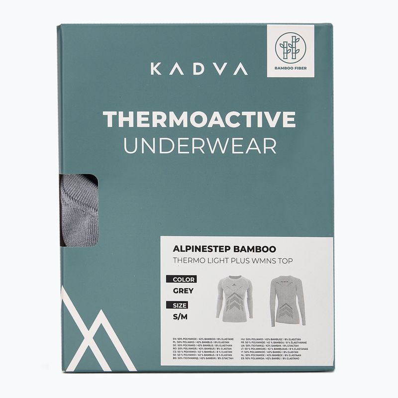 Felpa termica da donna KADVA ALPINESTEP BAMBOO THERMO LIGHT PLUS senza cuciture grigia 10