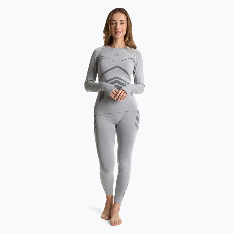 Pantaloni termoattivi da donna KADVA ALPINESTEP BAMBOO THERMO LIGHT PLUS grigio 3