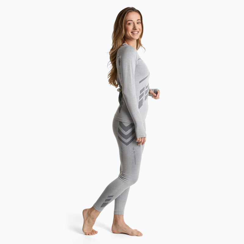 Pantaloni termici da donna biancheria KADVA ALPINESTEP BAMBOO THERMO LIGHT PLUS senza cuciture grigio 5