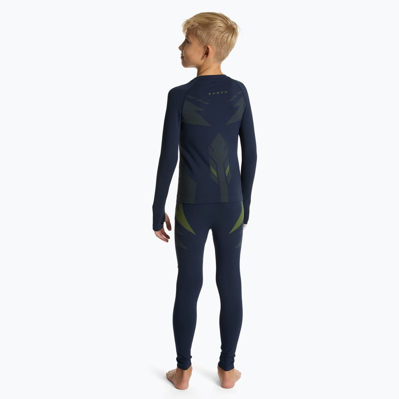 Completo di biancheria intima termica per bambini KADVA ALPINESTEP THERMO LIGHT PLUS senza cuciture blu navy 2