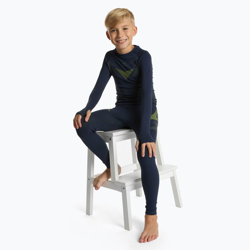 Completo di biancheria intima termica per bambini KADVA ALPINESTEP THERMO LIGHT PLUS senza cuciture blu navy 8