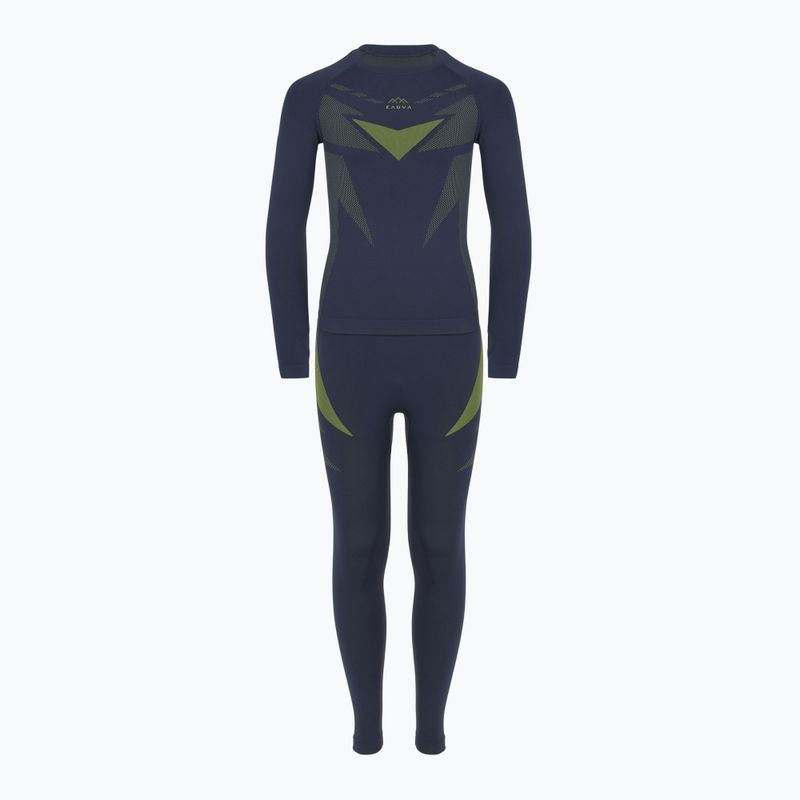 Completo di biancheria intima termica per bambini KADVA ALPINESTEP THERMO LIGHT PLUS senza cuciture blu navy 10