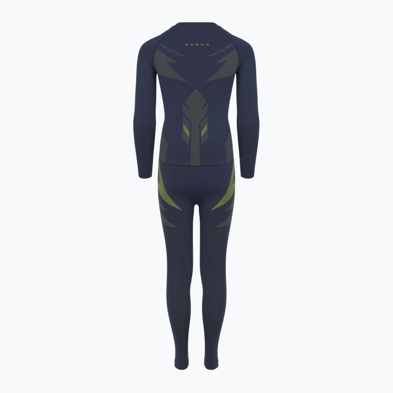 Completo di biancheria intima termica per bambini KADVA ALPINESTEP THERMO LIGHT PLUS senza cuciture blu navy 11