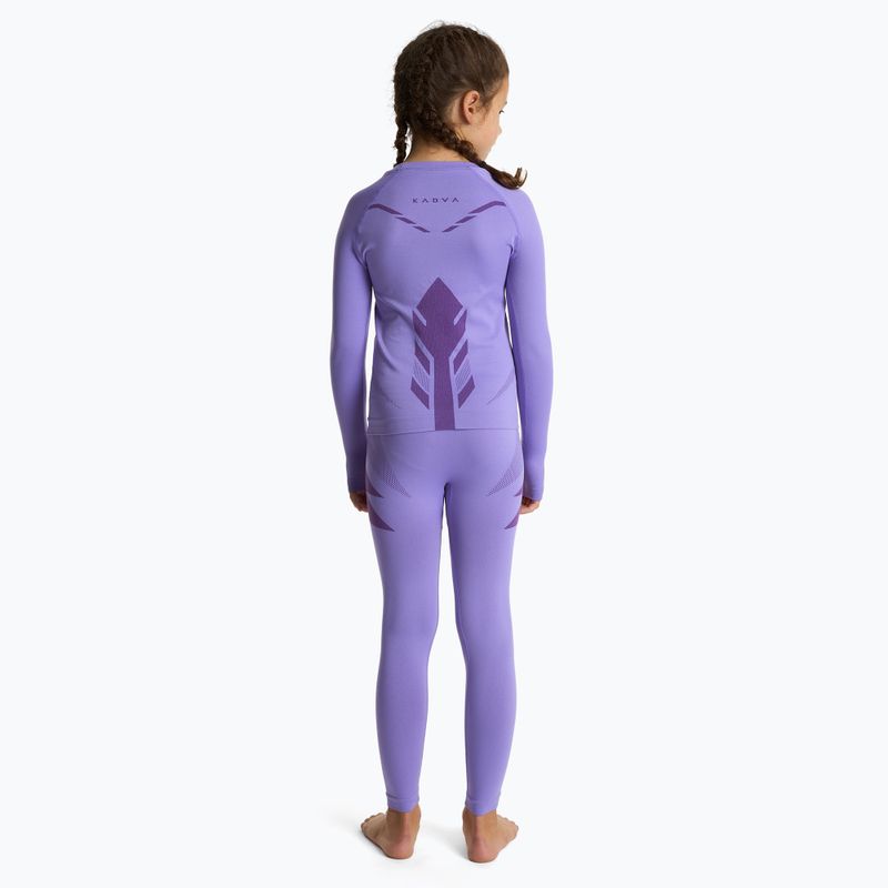 Completo di biancheria intima termica per bambini KADVA ALPINESTEP THERMO LIGHT PLUS senza cuciture viola 2