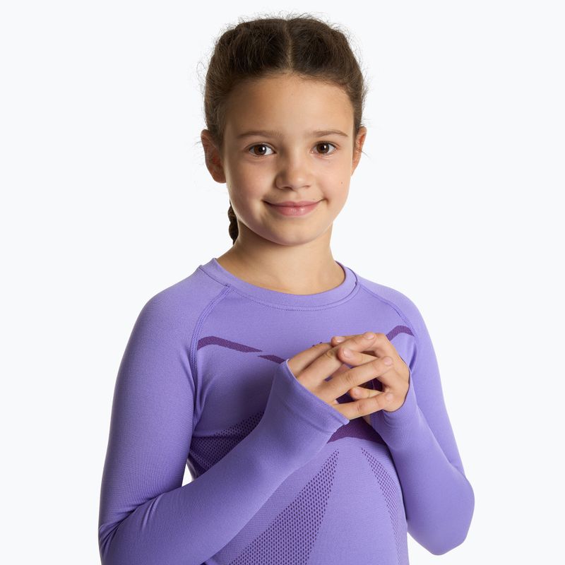 Completo di biancheria intima termica per bambini KADVA ALPINESTEP THERMO LIGHT PLUS senza cuciture viola 5