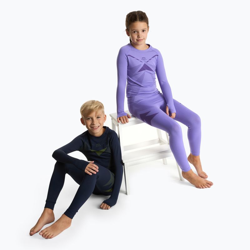 Completo di biancheria intima termica per bambini KADVA ALPINESTEP THERMO LIGHT PLUS senza cuciture viola 9