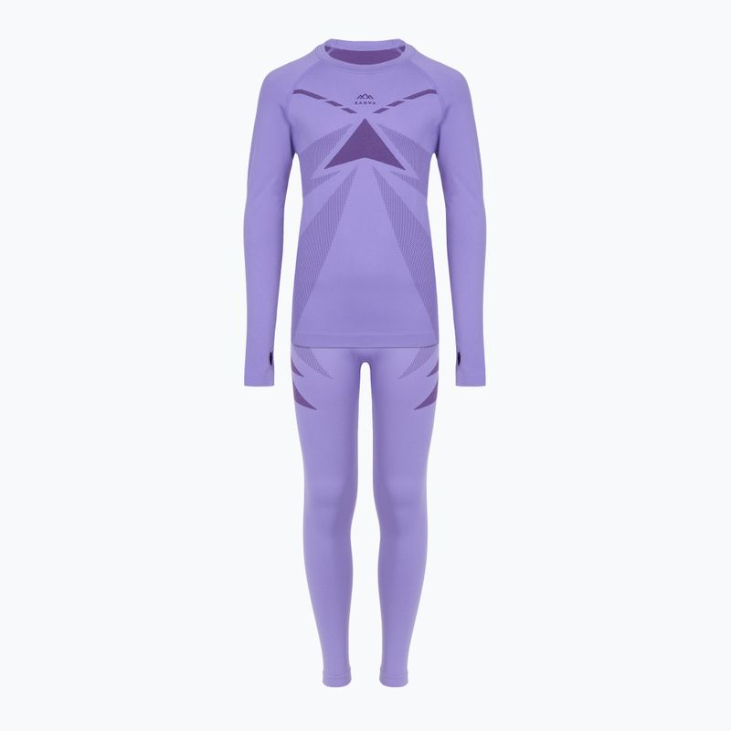 Completo di biancheria intima termica per bambini KADVA ALPINESTEP THERMO LIGHT PLUS senza cuciture viola 10