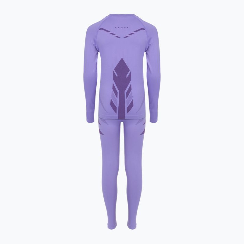 Completo di biancheria intima termica per bambini KADVA ALPINESTEP THERMO LIGHT PLUS senza cuciture viola 11