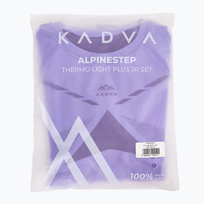 Completo di biancheria intima termica per bambini KADVA ALPINESTEP THERMO LIGHT PLUS senza cuciture viola 12